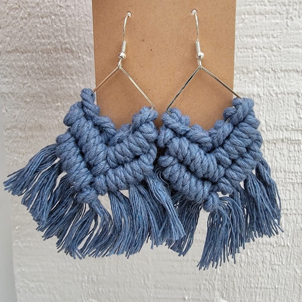 Assorted Color Macrame Earrings - Picture 4 of 6